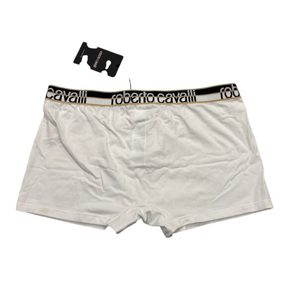 13-64 ROBERTO CAVALLI Men's NWT Cotton Boxer Brief Knitted Panties White XL - Picture 2 of 5